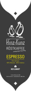 Der Espresso 40 Robusta 60 Arabica Kaffee ist unser Klassiker im Cafe Hinz und Kunz!