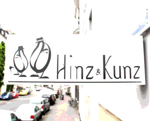 Cafe hinz und Kunz Reklame in Köln!